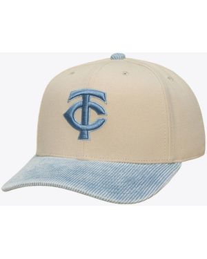 Mitchell & Ness Minnesota Twins Corduroy Snapback Baseball Cap - White