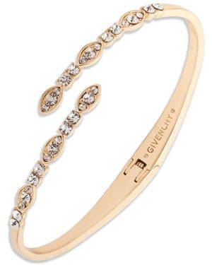 Givenchy Glass Crystal Bypass Cuff Bracelets (also - Metallic