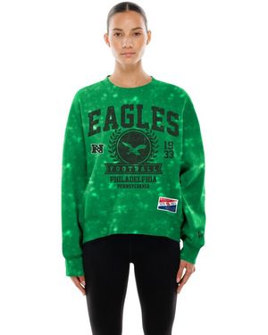 KTZ Philadelphia Eagles Throwback Oversized Boxy Sweatshirt - Green