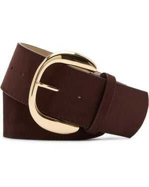Steve Madden Faux Suede Wide Belt - Brown