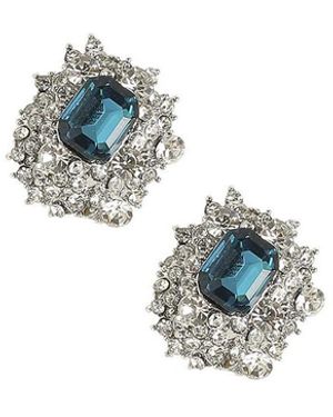 SOH Emerald Mystic Mirage Stud Earrings - Blue