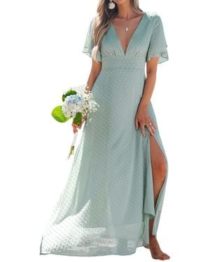 CUPSHE Misty Sage Green Maxi Beach Dress - Blue