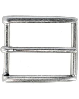 Trafalgar 35mm Rectangular Classic Solid Brass Roller Harness Belt Buckle - White
