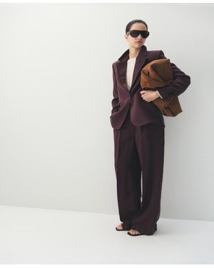 Mango Lyocell Suit Blazer - Purple
