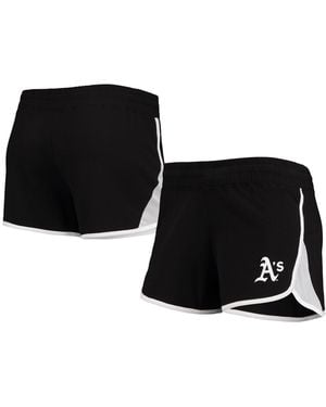 KTZ Oakland Athletics Stretch French Terry Shorts - Black