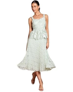Coast Lace Peplum Midi Dress - White