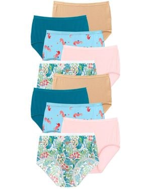 Comfort Choice Full Coverage Cotton Brief 10-pack - Blue
