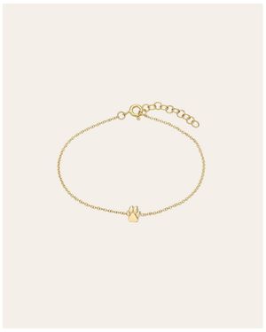 Zoe Lev 14k Gold Tiny Paw Bracelet - Natural