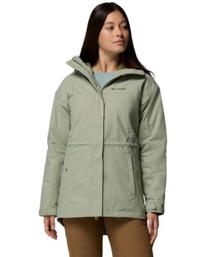 Columbia Hikebound Ii Long Waterproof Insulated Hooded Jacket - Green