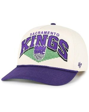 '47 Cream/purple Sacramento Kings Pomona Two-tone Rope Hitch Adjustable Hat - White