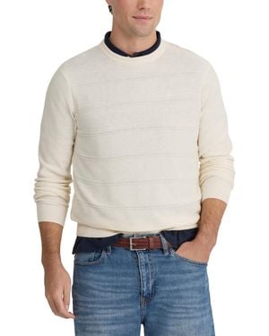 Nautica Classic-fit Textured Crewneck Sweater - White