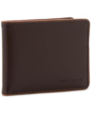 Perry Ellis Two-tone Bifold Wallet - Brown