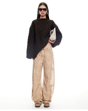 Lioness Horseshoe Front Zip Jeans - Black