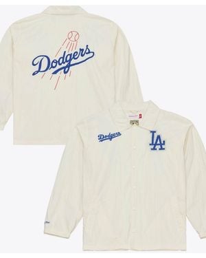 Mitchell & Ness Los Angeles Dodgers Cooperstown Collection Retro Roots Full-snap Coaches Jacket - White