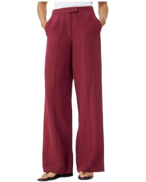 Whistles Full Length Pintuck Trouser - Red