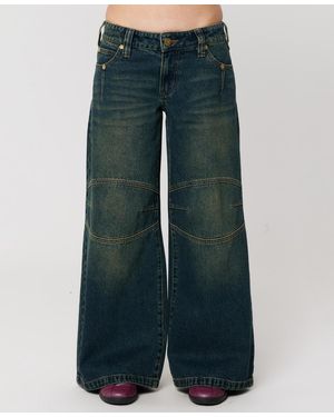 A.Brand Mega Engineered Low Rise baggy Jeans - Blue