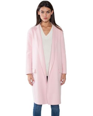 Jennie Liu Cashmere Wool Double-faced Lapel Overcoat - Pink