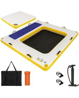 Skonyon 8 Ft X 8 Ft Inflatable Dock Platform - Yellow