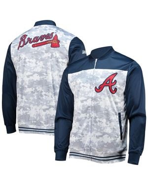 Stitches Atlanta Braves Camo Full-zip Jacket - Blue