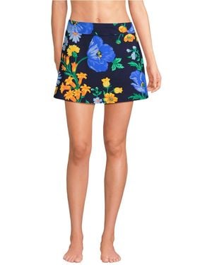 Lands' End Tummy Control Swim Skirt - Blue