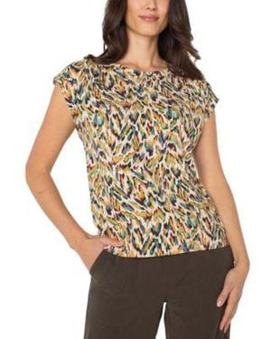 Liverpool Los Angeles Boat Neck Sleeveless Knit Top Pxs 3x - Brown