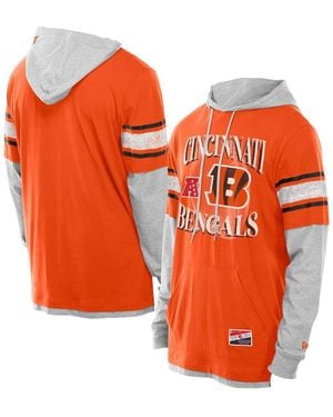 KTZ Cincinnati Bengals Twofer Layered Long Sleeve Hoodie T-shirt - Orange