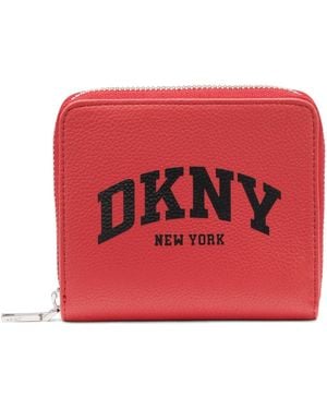 DKNY Hadlee Zipper Around Wallet - Red