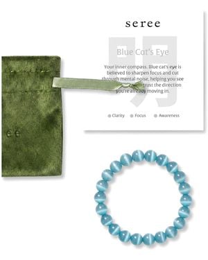 seree Manifest Collection Attraction Cat's Eye Beaded Bracelet - Green