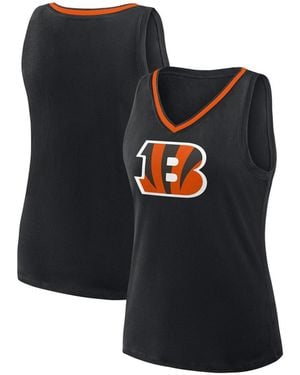 LOGO ATHLETIC Cincinnati Bengals Stellar Win V-neck Tank Top - Black