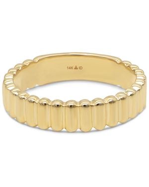 DEVATA Ribbed Band Ring - Metallic