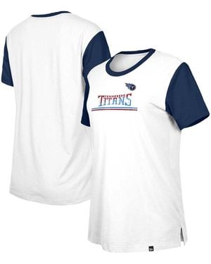 KTZ Tennessee Titans Third Down Color Block Side Splits T-shirt - Blue