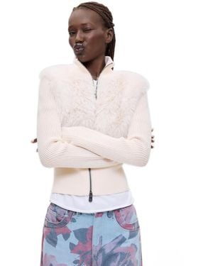 Desigual Fur Jacket - White