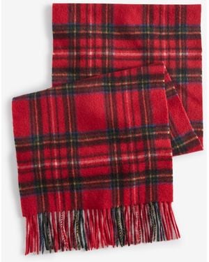 Club Room Plaid Cashmere Scarf - Red