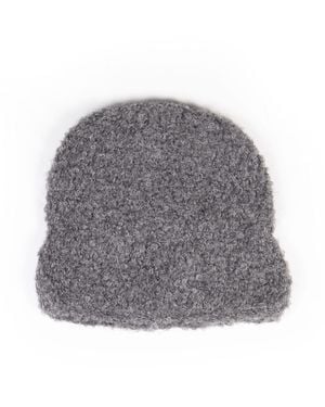 Simply Natural Alpaca Boucle Peruvian Beanie - Gray