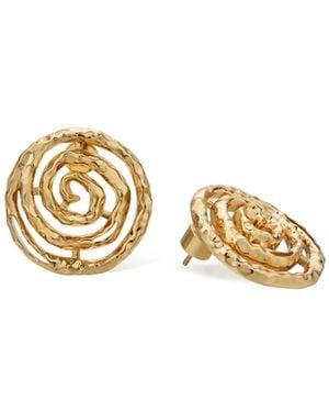 Retro Chic Eternal Spiral Round Earrings - Metallic