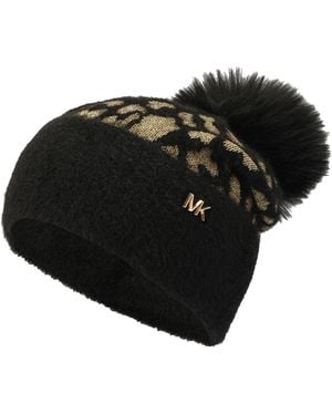 Michael Kors Metallic Feather Leopard - Black