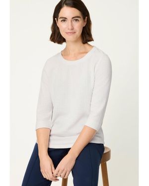 Olsen Waffle Knit T-shirt - White