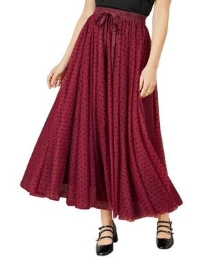 Yumi' Mesh Tulle Skirt - Red