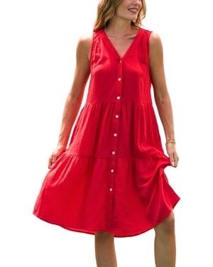 CUPSHE V-neck Vacation Dress - Red