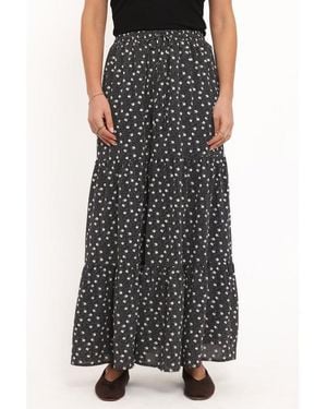 Petal & Pup Vincent Tier Maxi Skirt - Black