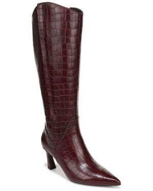 Naturalizer Emily Zip Tall Boots Regular Narrow Calf Wide Calf Extra Wide Calf - Red