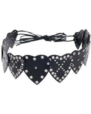 Desigual Studded Belt Hearts - White