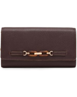 Anne Klein Tortoise Chain Link Mini Wallet - Brown