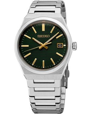 Seiko Essentials Silver Stainless Steel Bracelet Watch - Gray