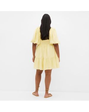 knee length dresses for ladies Girls: All About It Yellow Ditsy Floral Babydoll Dress  Shop the Mint