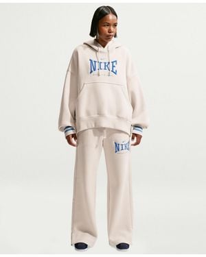 Nike Sportswear Phoenix Fleece High-waisted Wide-leg Pants - White