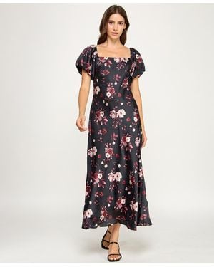 ROW A Short Bubble Sleeves Dress - White