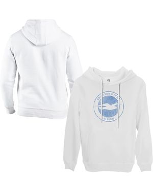 1863fc Brighton And Hove Albion Team Badge Fleece Pullover Hoodie - White