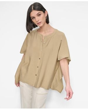 DKNY Flowy Voile Top - Natural