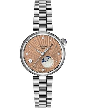 Tissot Desir Moon Phase Silver-tone Stainless Steel Bracelet Watch 29.6mm - Metallic